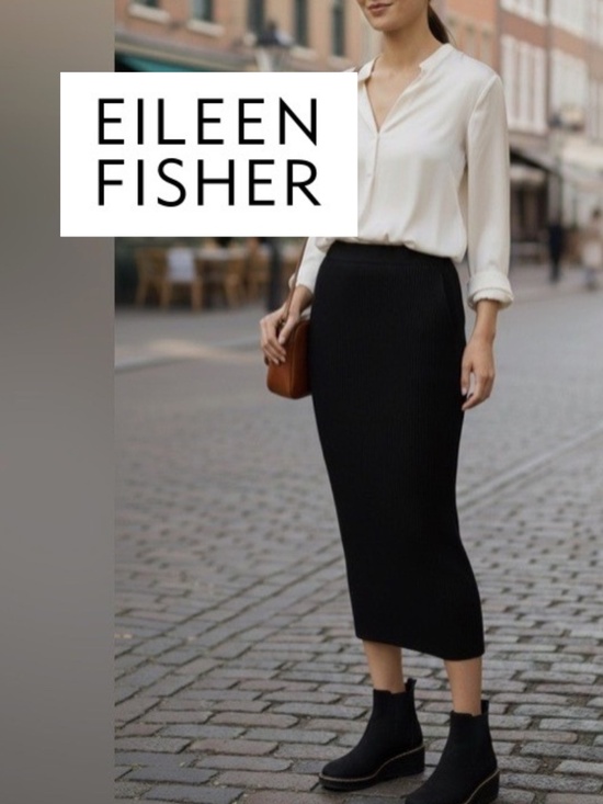 Eileen Fisher Dresses & Skirts - Eileen Fisher Black Knit Pencil maxi skirt, XXS